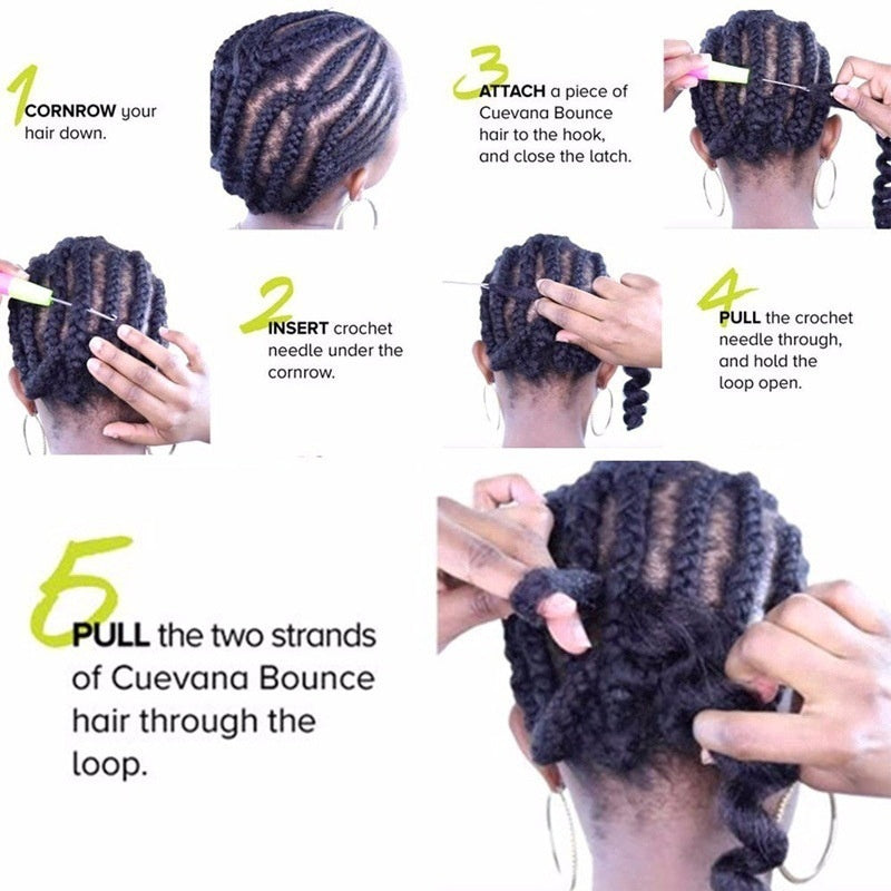 Wig Female Curly Hair Twist Braid Dreadlocks Ponytail Wig