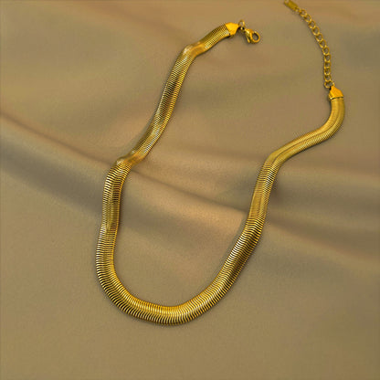 Titanium Steel Widened And Thickened Soft Snake Chain Necklace