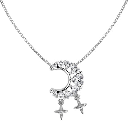 Necklace Moon Hollow Design XINGX Tassel Love Heart