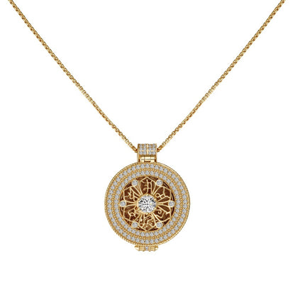 Heavy Industry Ancient Chinese Compass Necklace