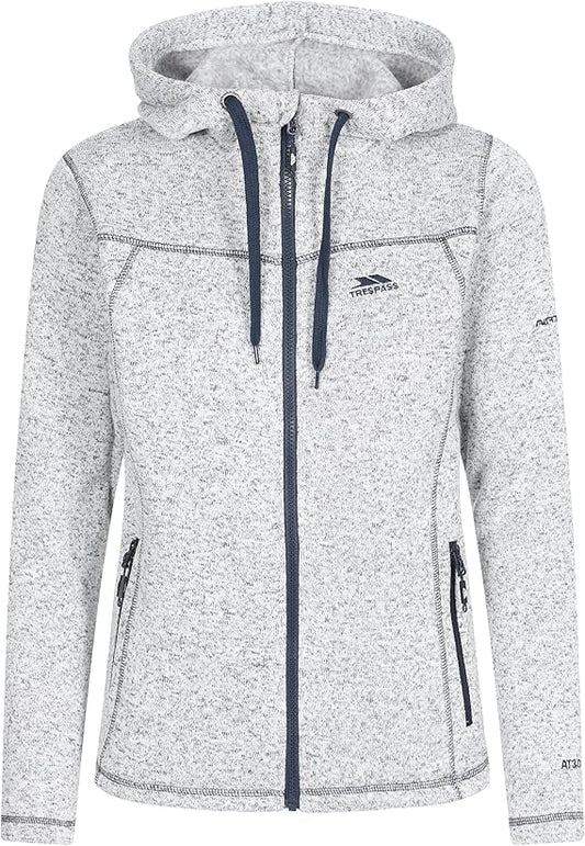 Trespass Womens Odelia Fleece Hoodie Jacket–Full Zip, Long