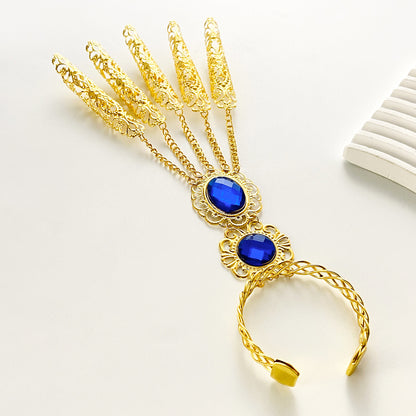Ethnic Indian Belly Dance Nail Accessories  Golden Performance Props For Women