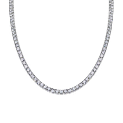 Twin 925 Silver Moissanite Long Star River Necklace