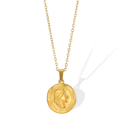 New Copper Zircon Gold-Plated Pendant Necklace